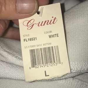 G-Unit white shorts large NWT